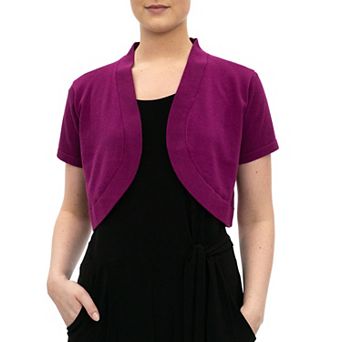 Women's Nina Leonard Open-Front Crop Bolero