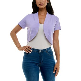 Women's Nina Leonard Open-Front Crop Bolero