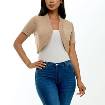 Women's Nina Leonard Open-Front Crop Bolero