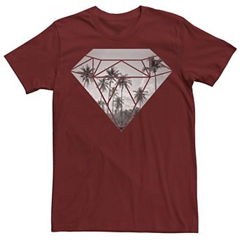 Men's Diamond Palm Tree Sunset Streetwear Tee