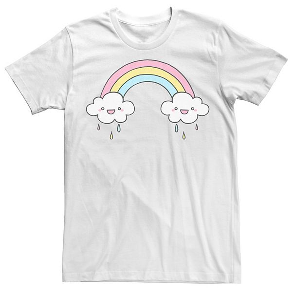 Men's Rainbow Rain Cloud Smiles Tee