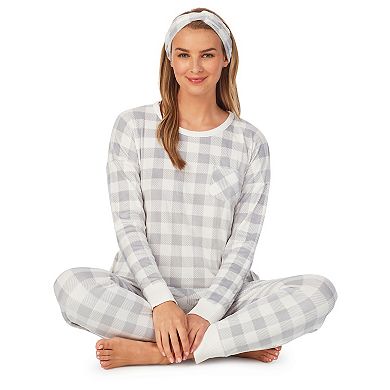Women's & Petite Cuddl Duds® Fleece Pajama Top, Pajama Pants & Headband Set