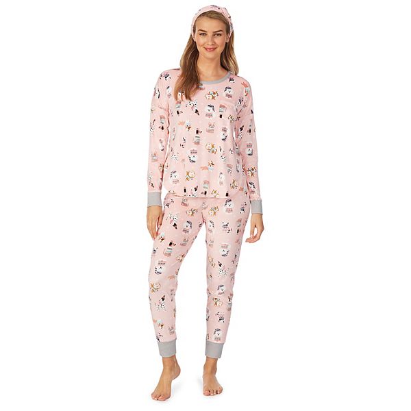 Women's & Petite Cuddl Duds® Velour Pajama Top, Pajama Pants & Headband Set