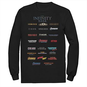 Men's Marvel The Infinity Saga Film Logo Stack Tee Sweatshirt