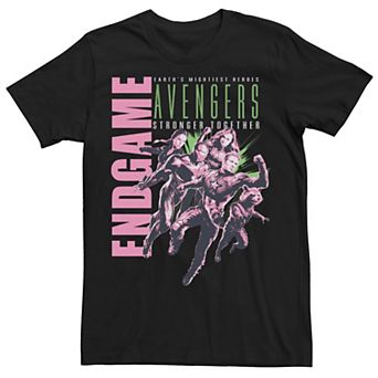Men's Marvel Avengers: Endgame Earth's Mightiest Heroes Neon Text Tee