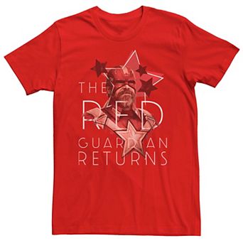 Men's Marvel Black Widow Red Guardian Returns Star Portrait Tee