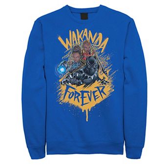 Men's Marvel Black Panther Group Shot Painted Sweatshirt