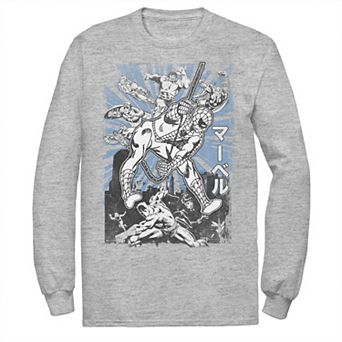 Men's Marvel Avengers Kanji Group Shot Spider-Man Tee
