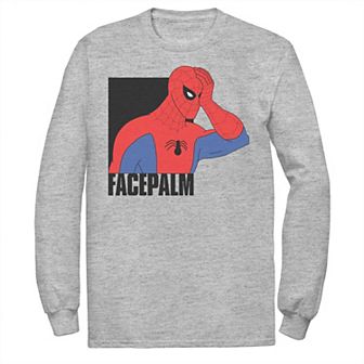 Men's Marvel Spider-Man Facepalm Vintage Portrait Tee