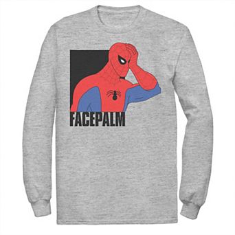 Men's Marvel Spider-Man Facepalm Vintage Portrait Tee