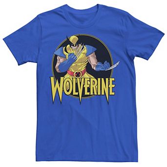 Men's Marvel X-Men Wolverine Classic Portrait Title Logo Tee