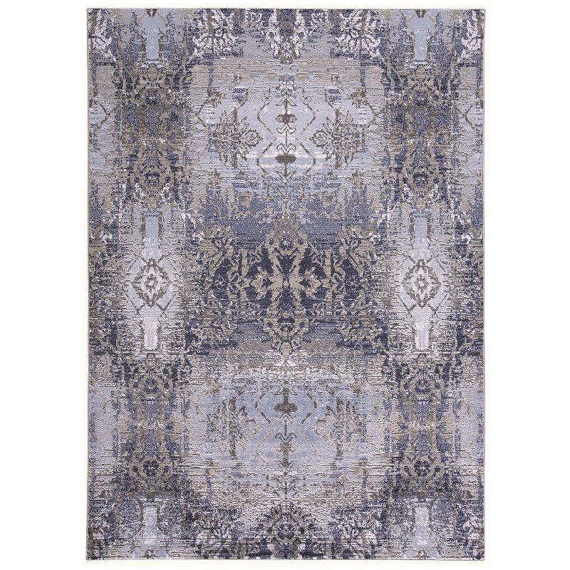 Weave & Wander Javers Contemporary Area Rug, Blue, 5X7 Ft