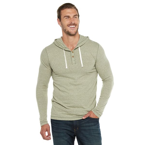 Big & Tall Sonoma Goods For Life® Supersoft Henley Hoodie in Slim Fit ...