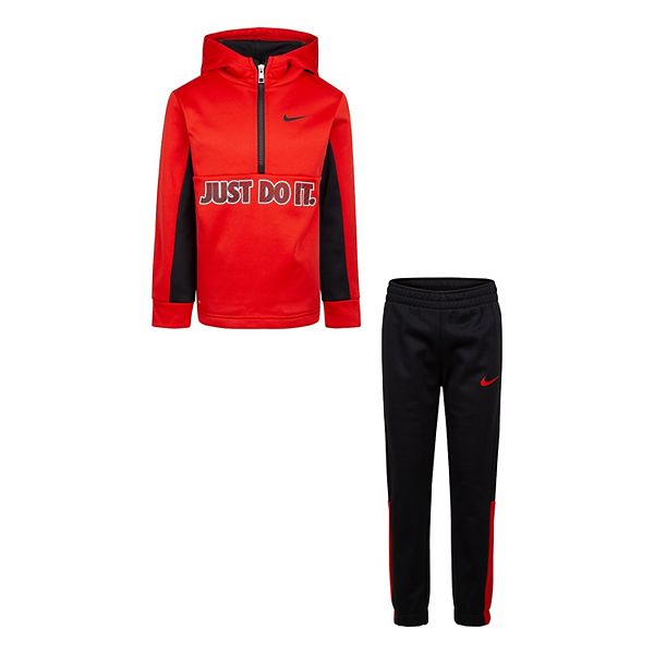 Boys 4-7 Nike 2-Piece Therma Fleece Half-Zip Hoodie & Pants Set