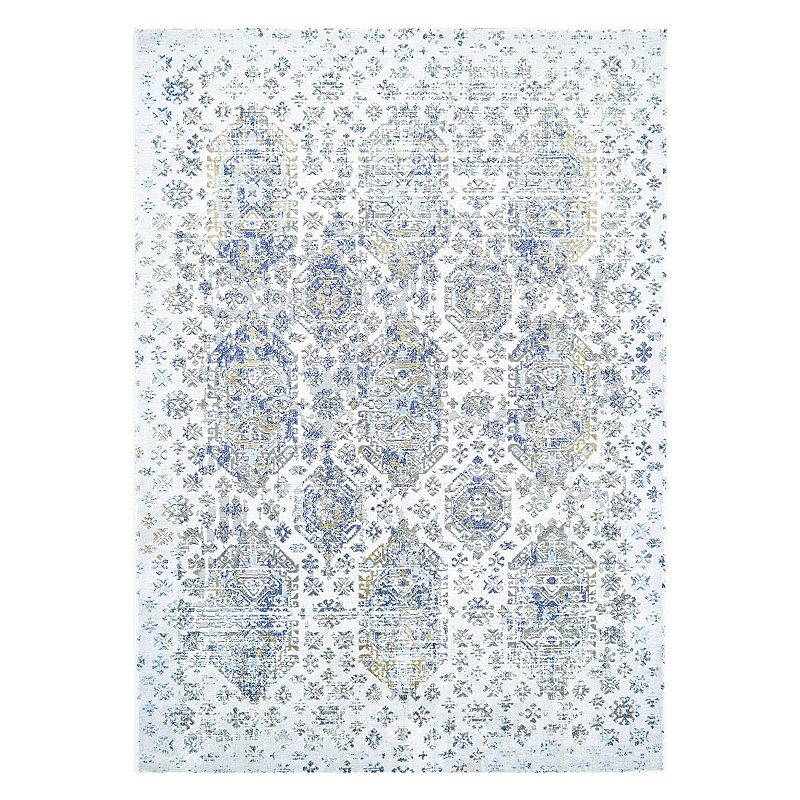 Weave & Wander Crowford White Ornamental Area Rug, 6.5X9.5 Ft