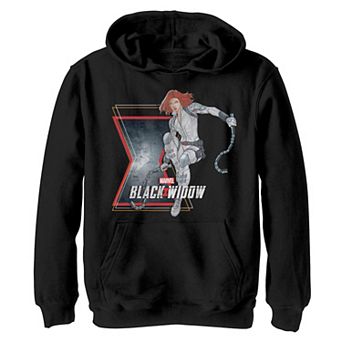 Boys 8-20 Marvel Black Widow Action Shot Logo Graphic Fleece Pullover