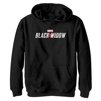 Boys 8-20 Marvel Black Widow Official Movie Logo Graphic Fleece Pullover