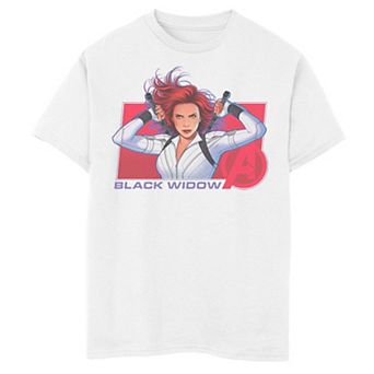 Boys 8-20 Marvel Black Widow Purple Hue Portrait Graphic Tee