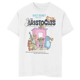 Disney's Aristocats Boys 8-20 Group Shot Classic Poster Graphic Tee