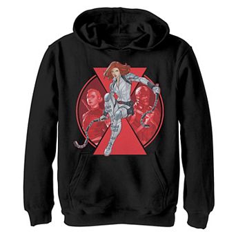 Boys 8-20 Marvel Black Widow Group Shot Team Logo Graphic Fleece Pullover