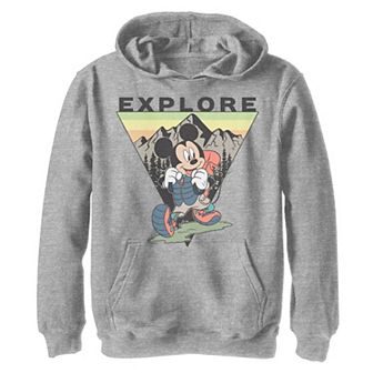 Disney's Mickey Mouse Boys 8-20 Explore Portrait Graphic Fleece Pullover