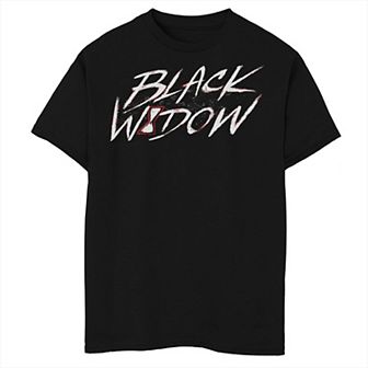 Boys 8-20 Marvel Black Widow Paint Splatter Text Graphic Tee