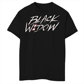 Boys 8-20 Marvel Black Widow Paint Splatter Text Graphic Tee