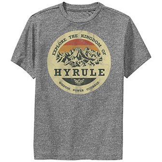 Boys 8-20 The Legend Of Zelda Explore The Kingdom Of Hyrule Distressed Portrait Performance Graphic Tee