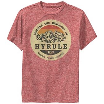 Boys 8-20 The Legend Of Zelda Explore The Kingdom Of Hyrule Distressed Portrait Performance Graphic Tee