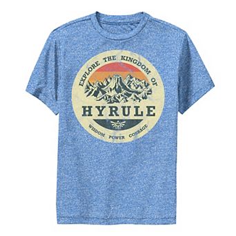 Boys 8-20 The Legend Of Zelda Explore The Kingdom Of Hyrule Distressed Portrait Performance Graphic Tee
