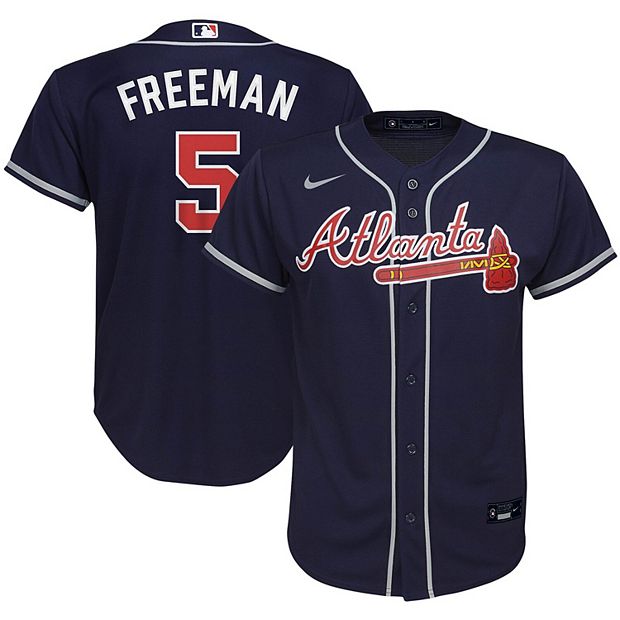 Youth Atlanta Braves Freddie Freeman Nike Navy Alternate Replica Player  Jersey