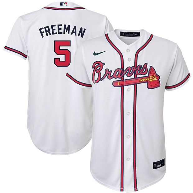 Youth Majestic Freddie Freeman White Atlanta Braves Official Cool