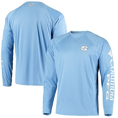 Men's Columbia PFG Carolina Blue North Carolina Tar Heels Terminal Tackle Omni-Shade Long Sleeve T-Shirt