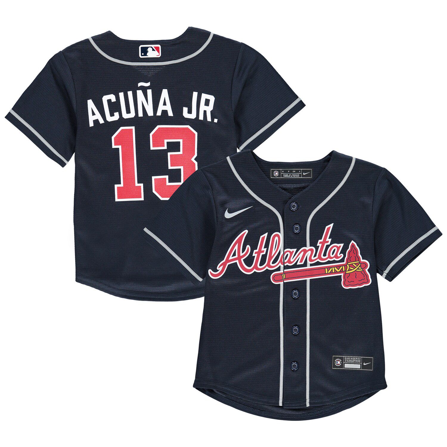 atlanta braves navy jersey