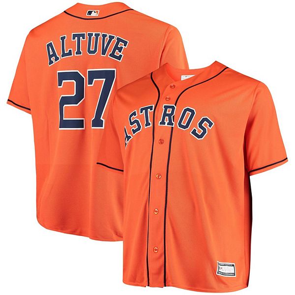 Men's Jose Altuve Orange Houston Astros Big & Tall Replica Player Jersey