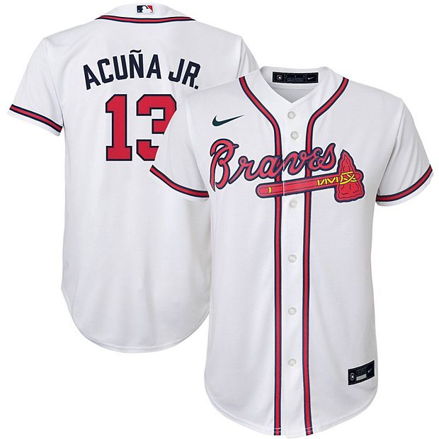 Youth Nike Ronald Acuna Jr. White Atlanta Braves Home 2020 Replica