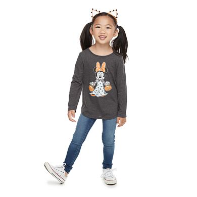 Disney's Minnie Mouse Girls 4-6x Pumpkin Halloween Graphic Tee by Family Fun™