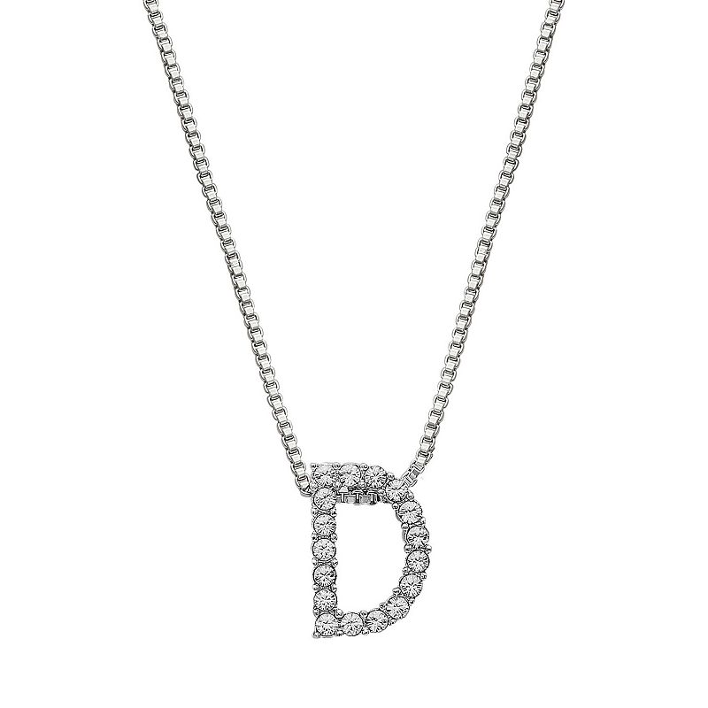 62437536 Brilliance Silver Plated Crystal Initial Pendant,  sku 62437536
