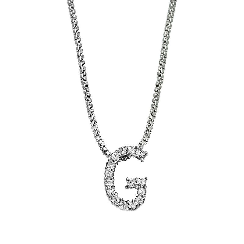 76401532 Brilliance Silver Plated Crystal Initial Pendant,  sku 76401532