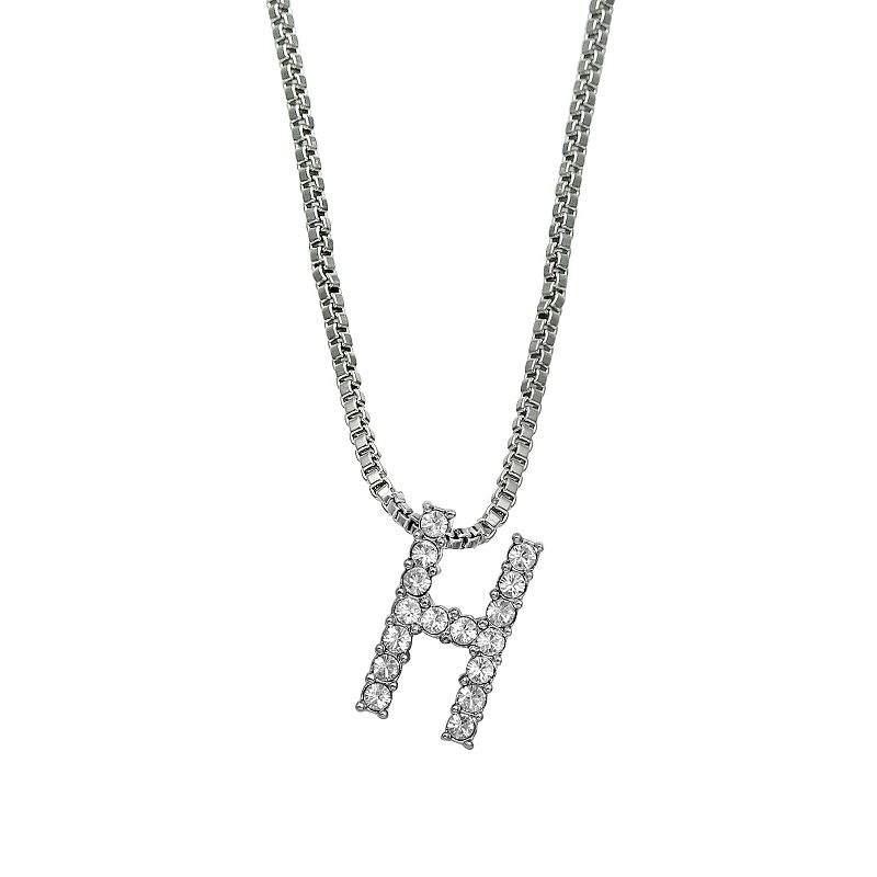 70946348 Brilliance Silver Plated Crystal Initial Pendant,  sku 70946348