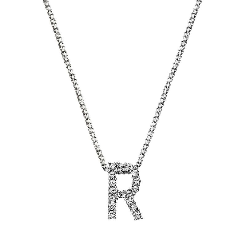 62020556 Brilliance Silver Plated Crystal Initial Pendant,  sku 62020556