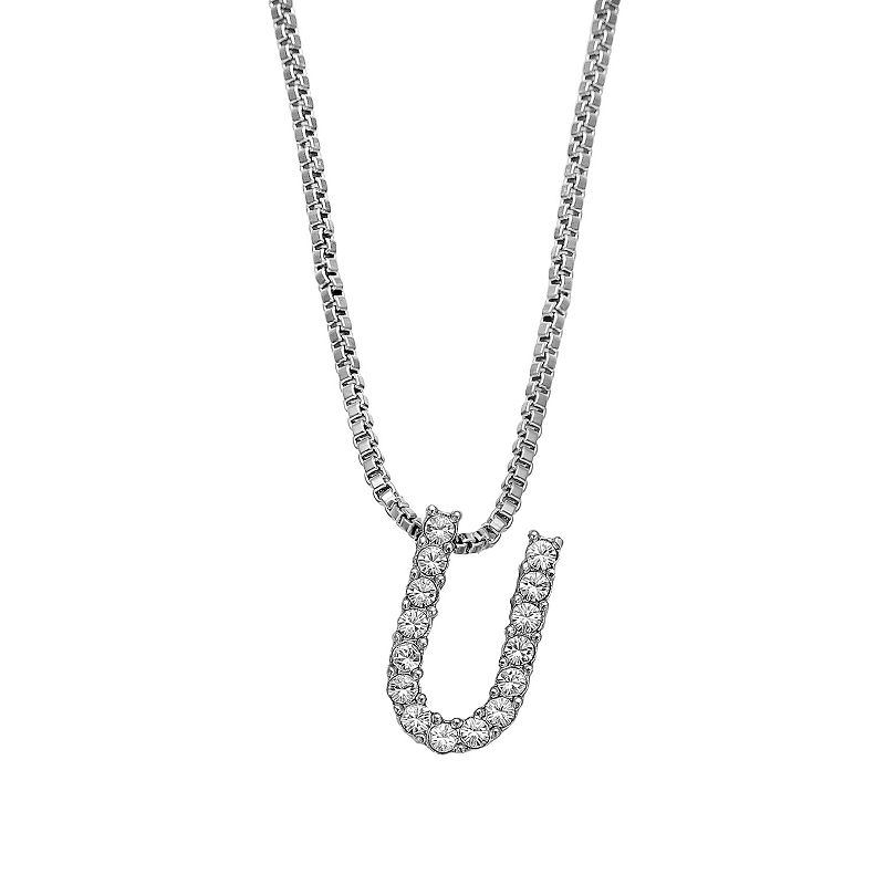 70179925 Brilliance Silver Plated Crystal Initial Pendant,  sku 70179925