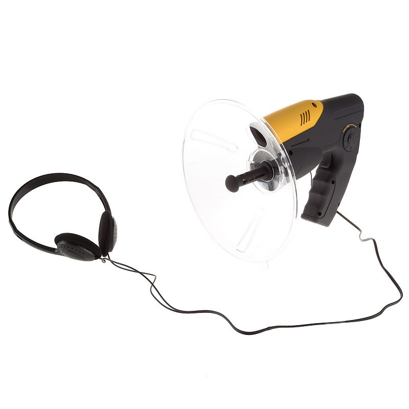 Hey! Play! Electronic Listening Device Hearing Dish with Headphone, Black