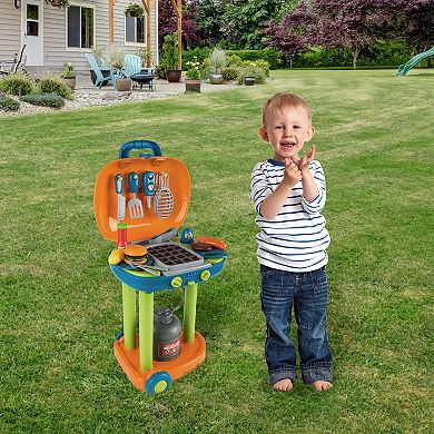 Hey! Play! BBQ Grill Toy Set with Realistic Sounds and Grate Lights