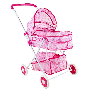 Hey! Play! Deluxe Toy Pram for 18-Inch Baby Dolls