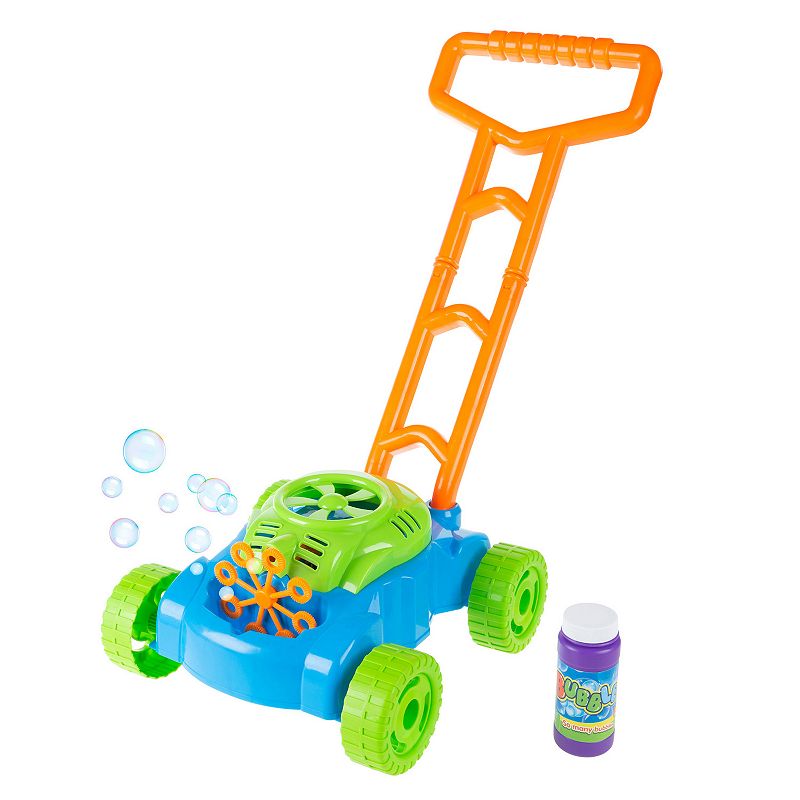 Hey! Play! Toy Push Bubble Lawn Mower, Multicolor