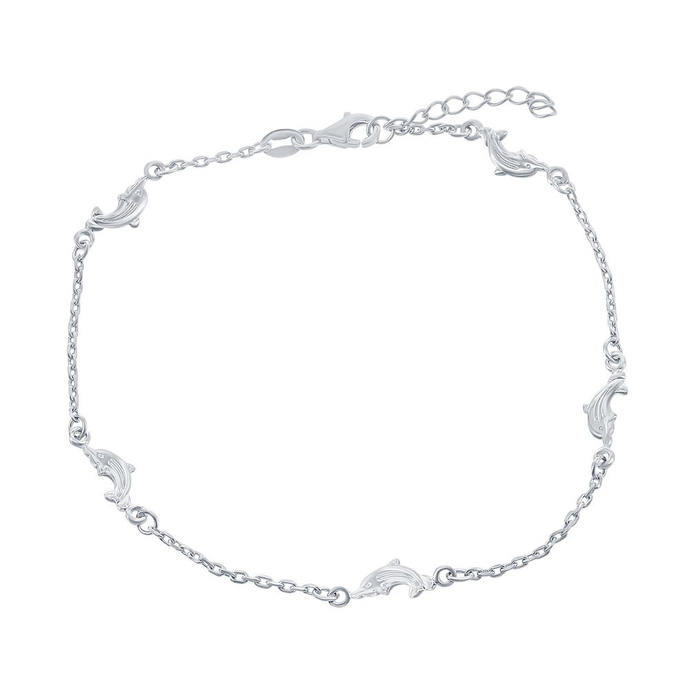 ANKLET Braccialetto alla caviglia argento sterling 925 solido