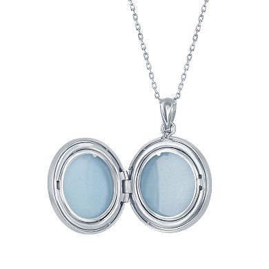 Argento Bella Sterling Silver Matte Angel Wings Locket