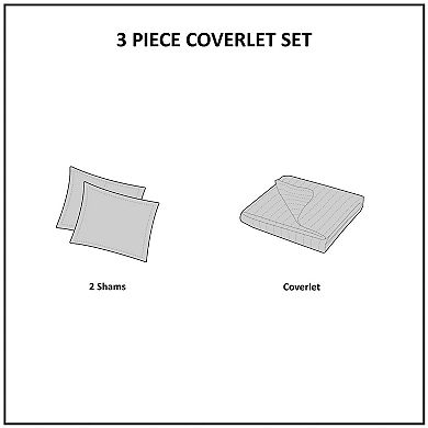 Intelligent Design Camden 3-Piece Cotton Chenille Quilt Set with Shams