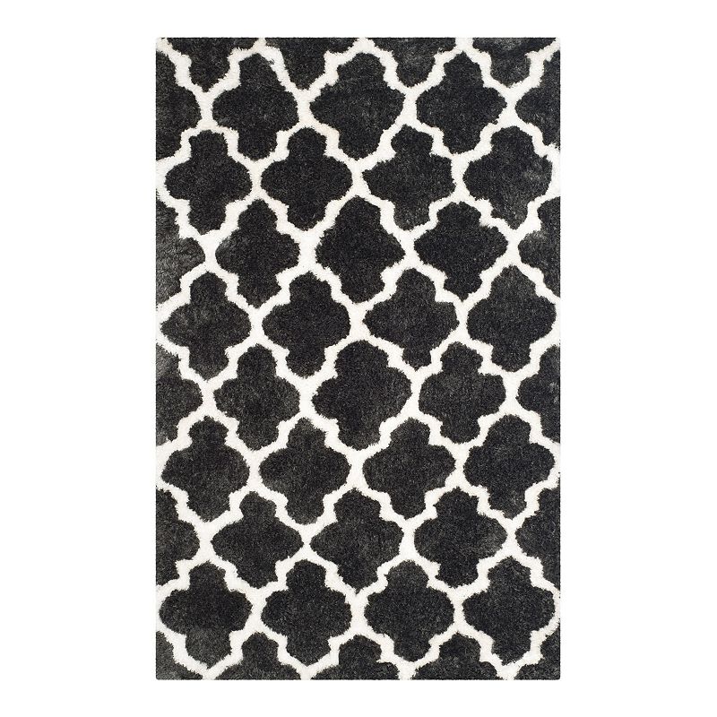 Safavieh Barcelona Aubree Shag Area Rug, Med Grey, 5Ft Sq